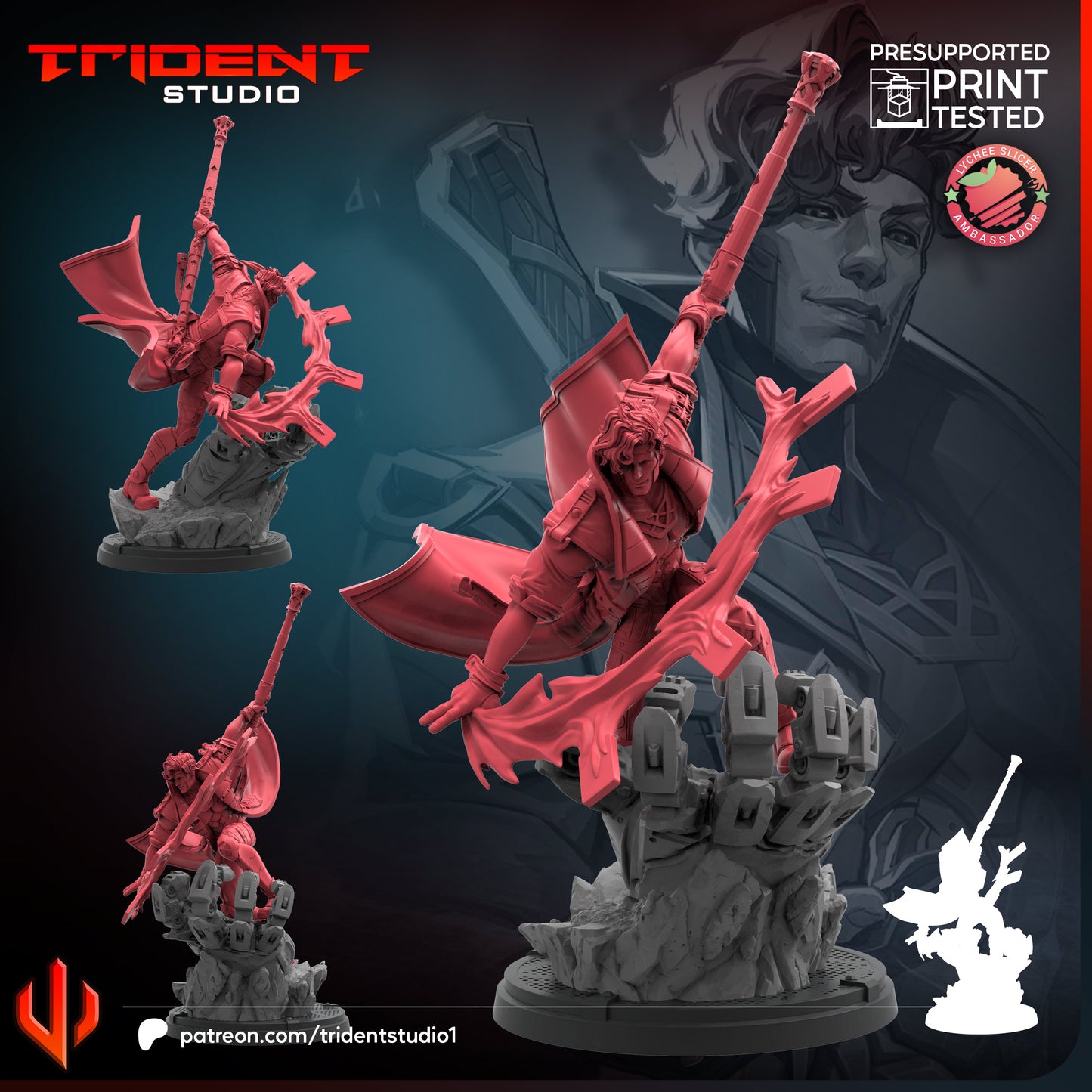 Gambit Rivals(Fan art sculpted by Trident Studio) (Crisis Protocol Proxy/Alternative)