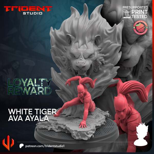 White Tiger (Ava Ayala) (Fan art sculpted by Trident Studio) (Crisis Protocol Proxy/Alternative)