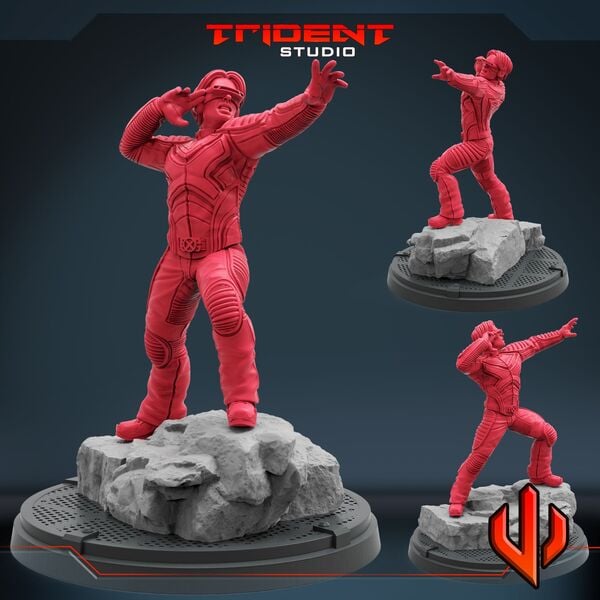 Cyclops X-Men 2000 Movie (Fan art sculpted by Trident Studio) (Crisis Protocol Proxy/Alternative)