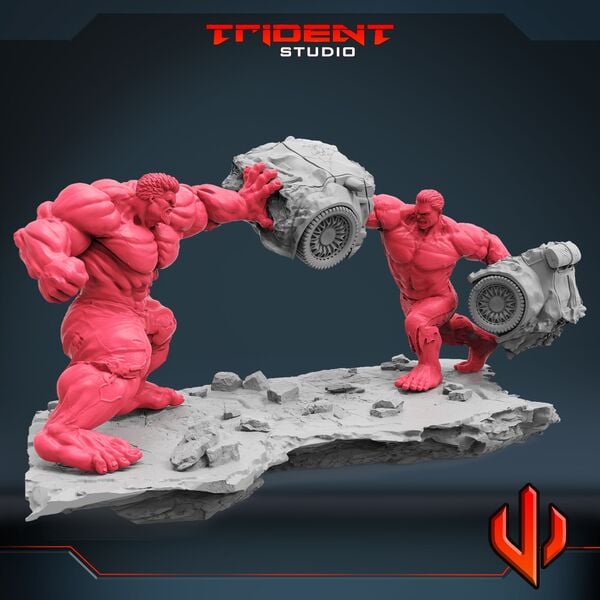 Hulk War (Fan art sculpted by Trident Studio) (Crisis Protocol Proxy/Alternative)