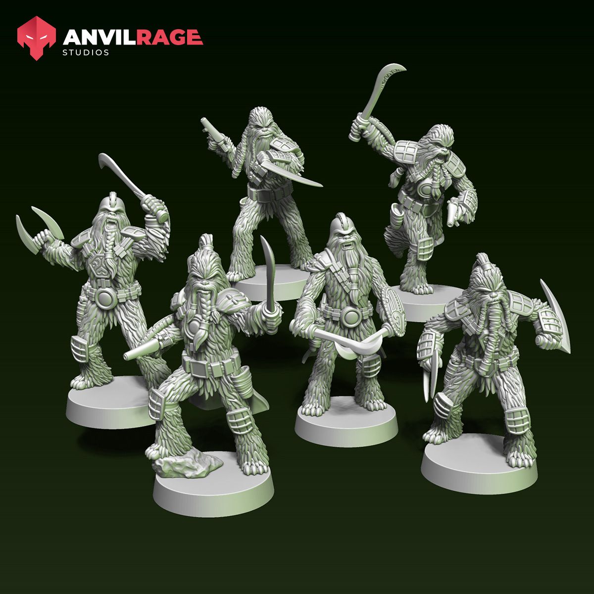 Furry Warriors KS set of 6 miniatures
