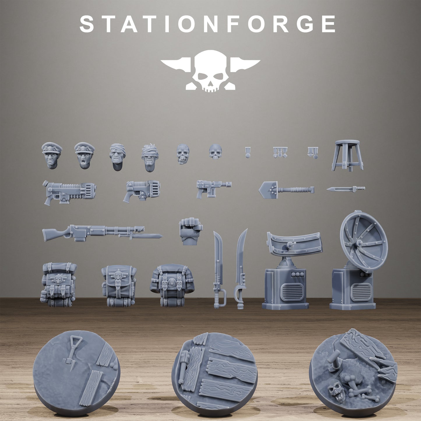 Grimguard Officer Bits (Sculpted by Station Forge)
