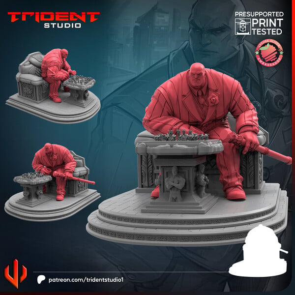 Kingpin (Rivals) (Fan art sculpted by Trident Studio) (Crisis Protocol Proxy/Alternative)