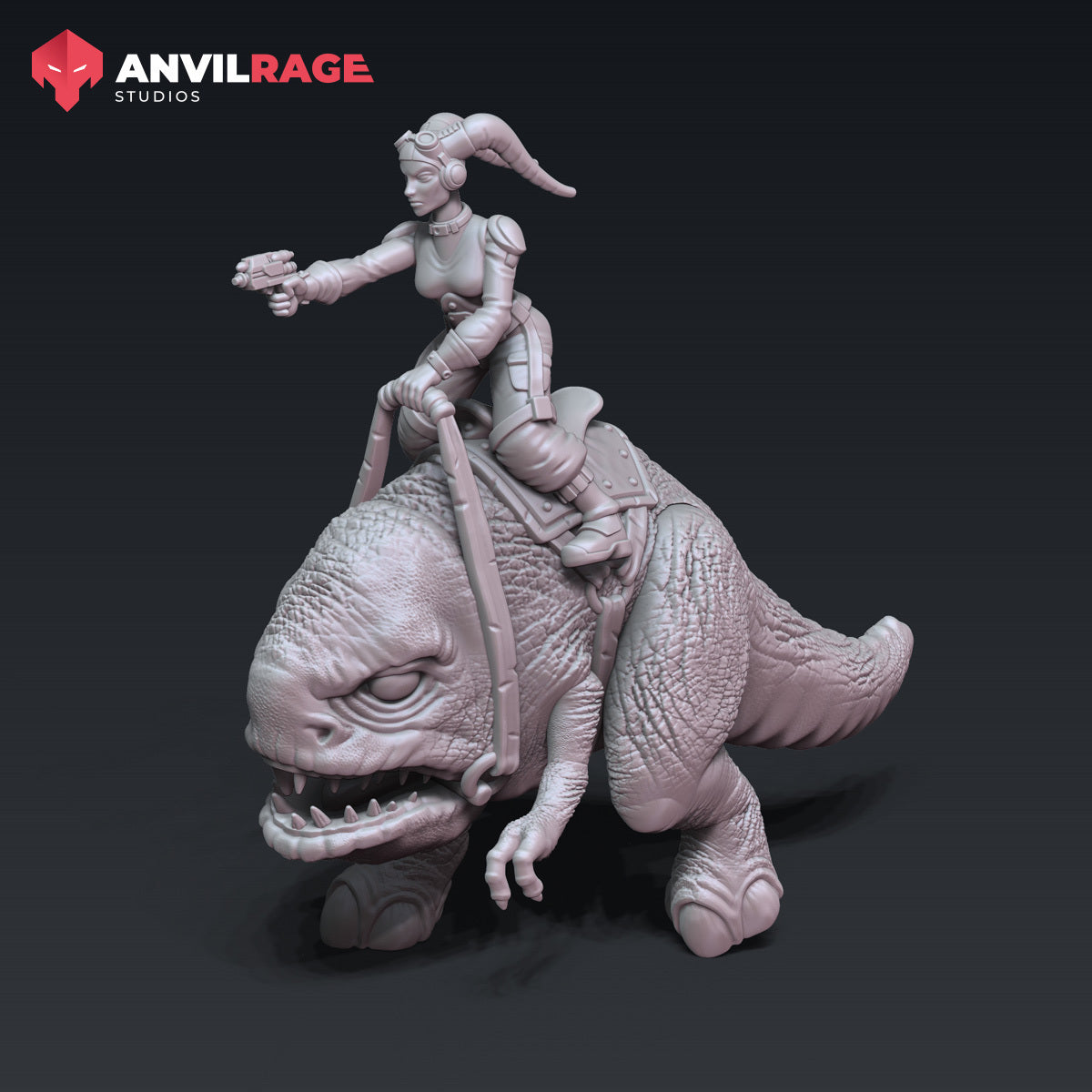 Rebellious Pilot on Beast (Sculpted by Anvilrage Studios)