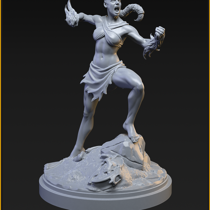 Iron Fist 1 Million BC 40mm on 35mm Base (Sculpted by C27 Studios) - 3D Printed Miniature