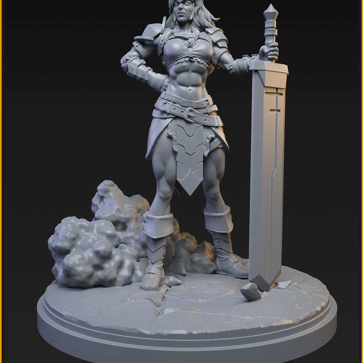 Imperial She Hulk 40mm on 50mm Base (Sculpted by C27 Studios) - 3D Printed Miniature