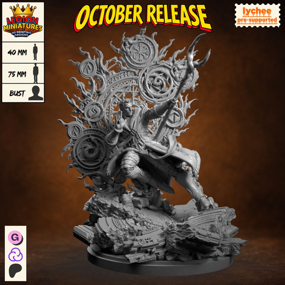 Doctor Strange of Asgard Fan-Art 40mm Miniature (Sculpted by Legion Miniatures)