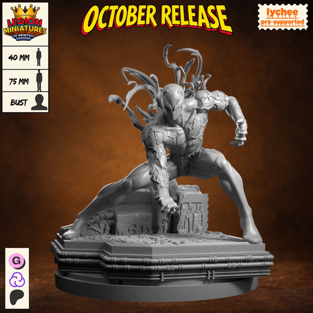 Toxin Fan-Art 40mm Miniature (Sculpted by Legion Miniatures)