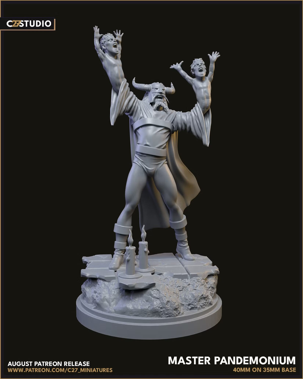 Master Pandemonium on 35mm Base (Sculpted by C27 Minis & Terrain)