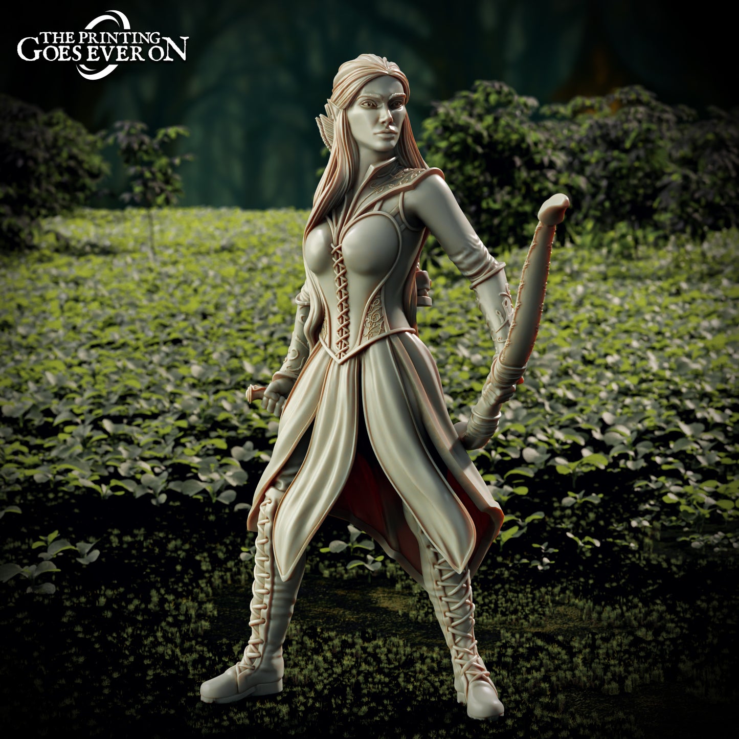 Telarien Female Elven Ranger (Sculpted by Printing Goes Ever On)