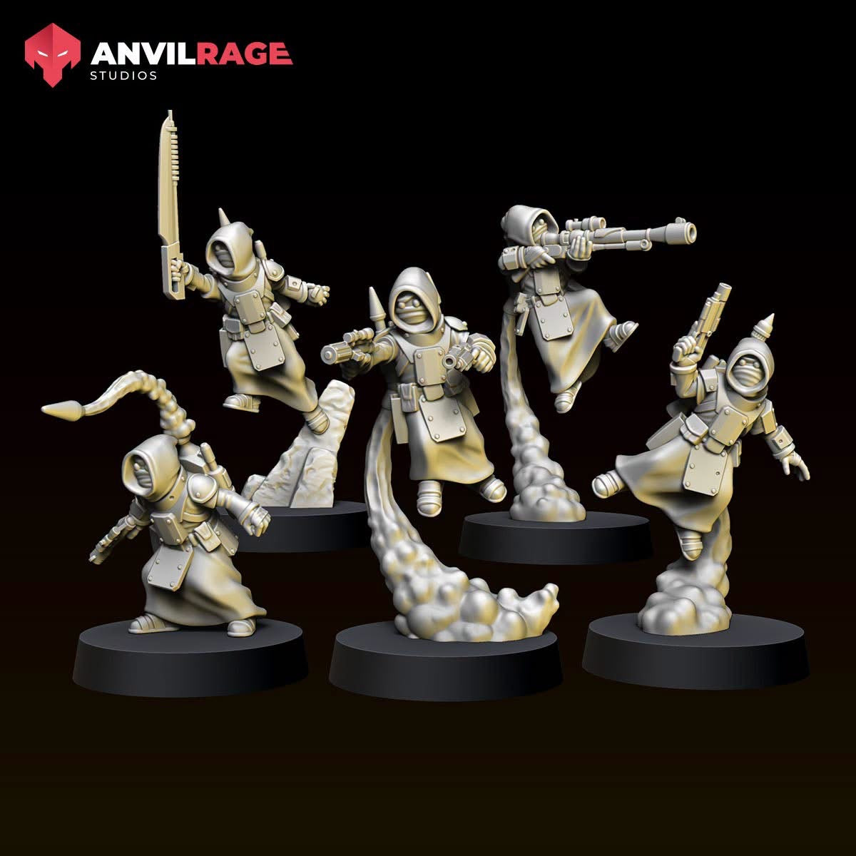 Jetpack Jawas - Set of 5 (Sculpted by Anvilrage)