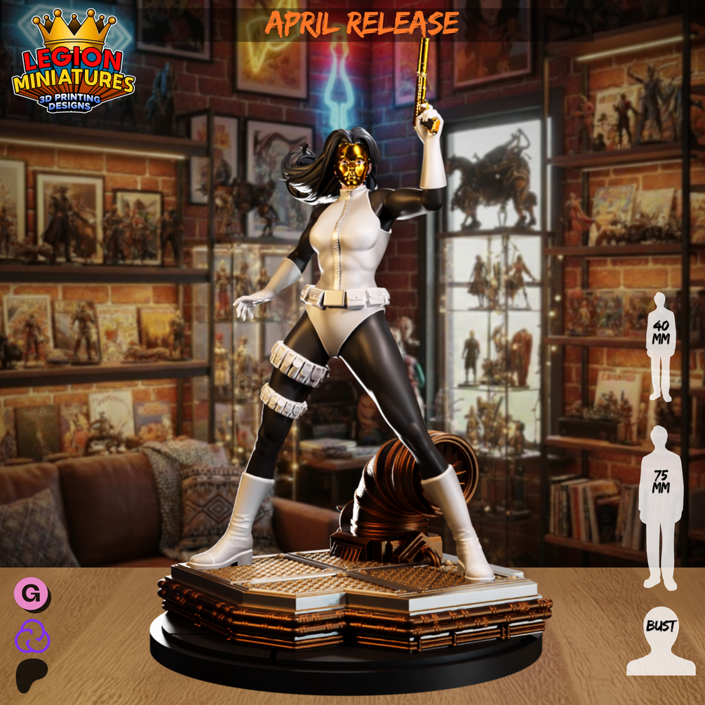 Madame Masque fan-art miniature by Legion Miniatures