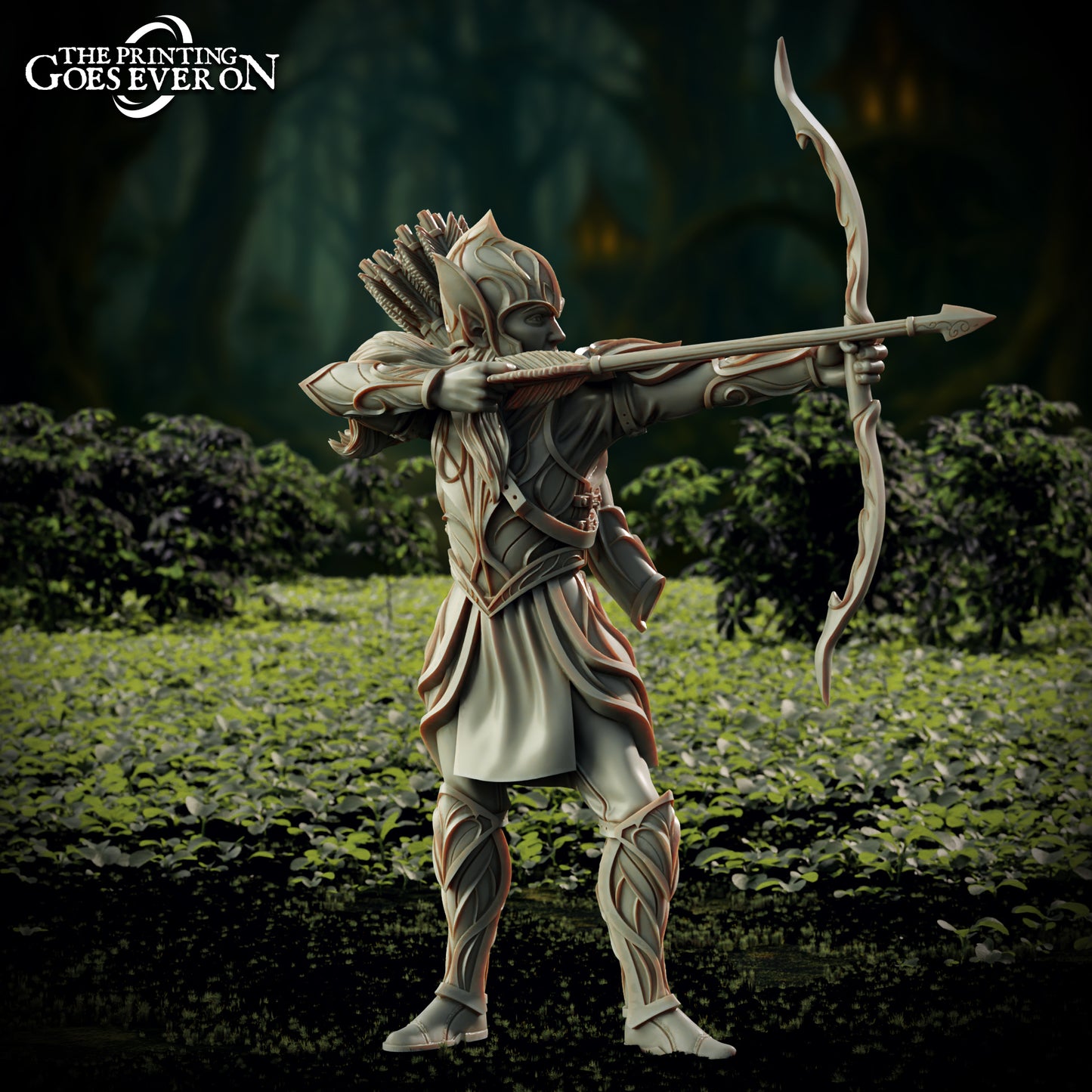 Elderwood Elf Archers - set of 3 (Sculpted by Printing Goes Ever On)