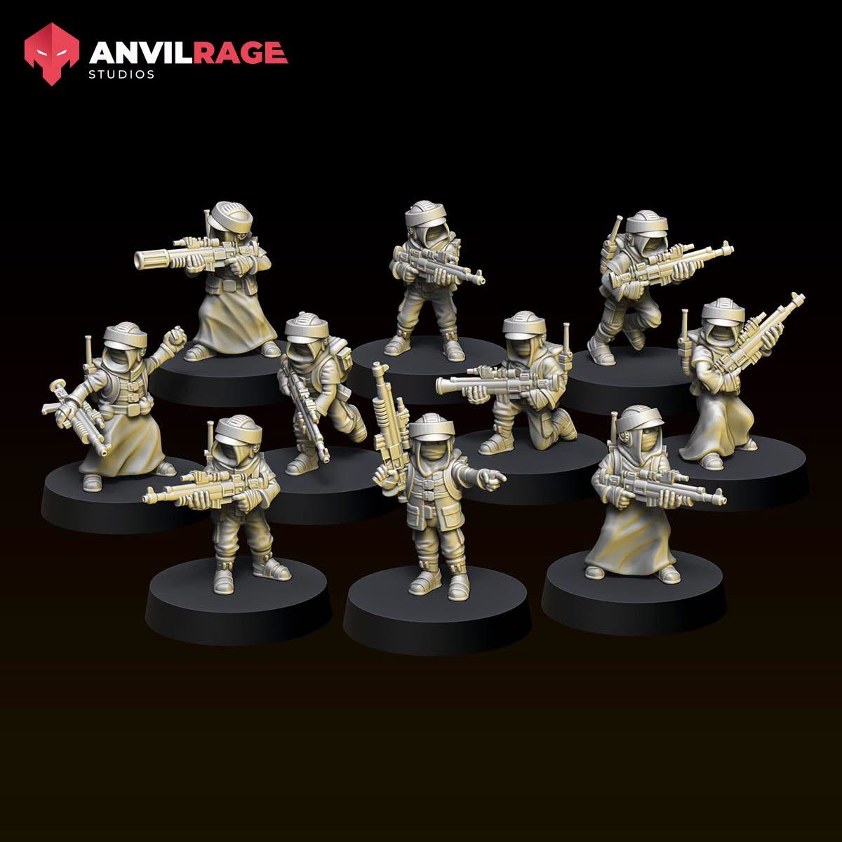 Desert Rebel Scavengers - Set of 10 (Sculpted by Anvilrage)
