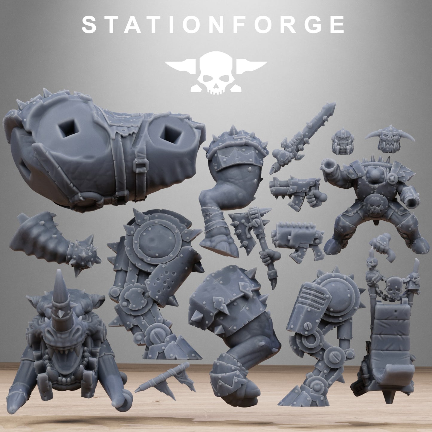 Orkaz Brast Rider Warlord (Sculpted by Stationforge)