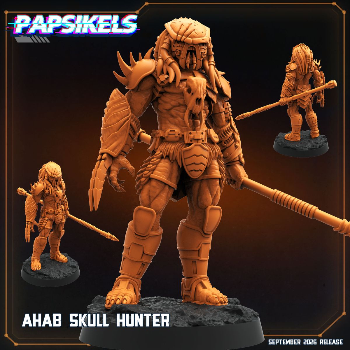 Ahab Skull Hunter - Predator Fan Art (Sculpted by Papsikels)