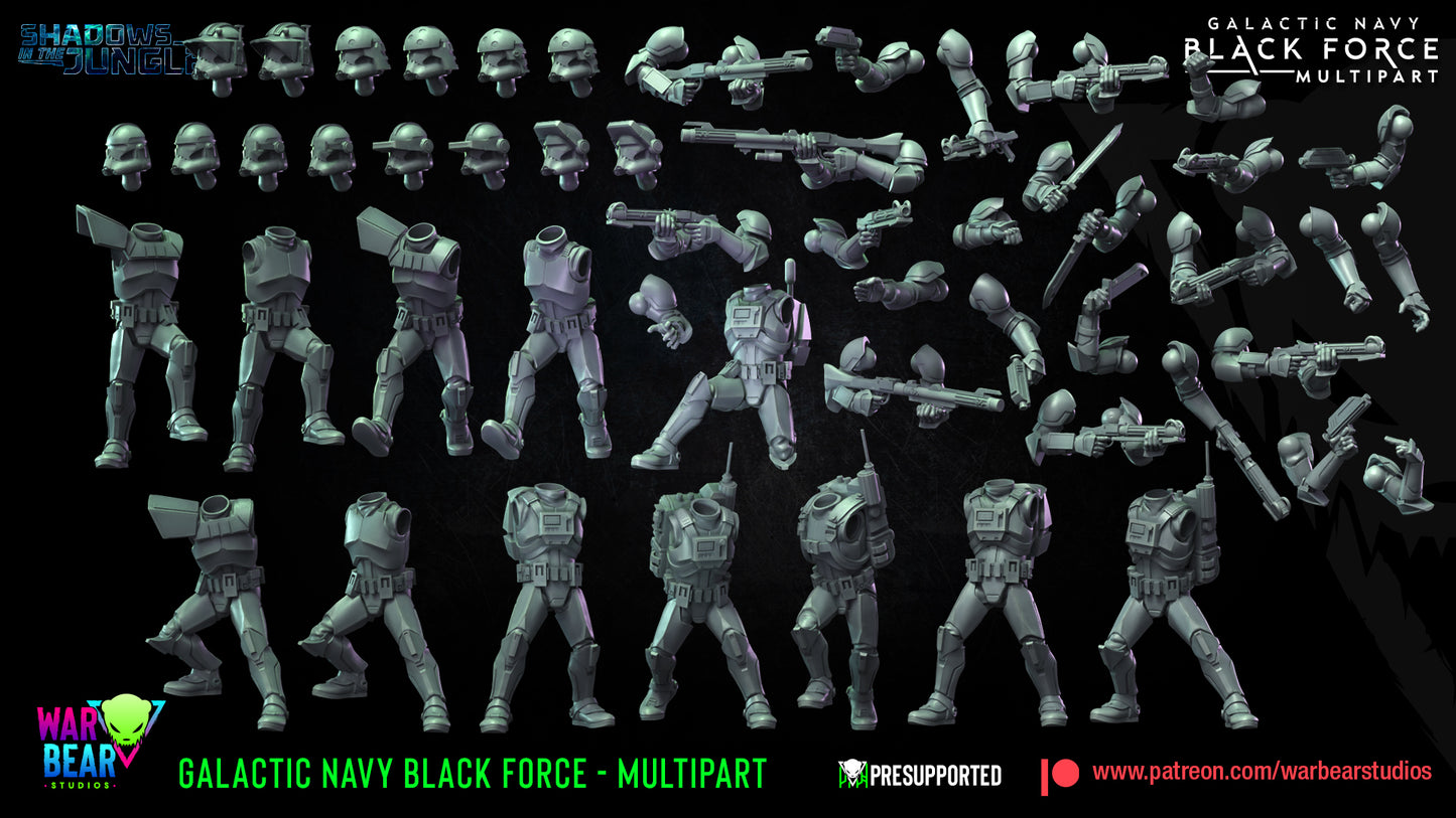 Galactic Navy Black Force Multipart (Sculpted by War Bear Studios)