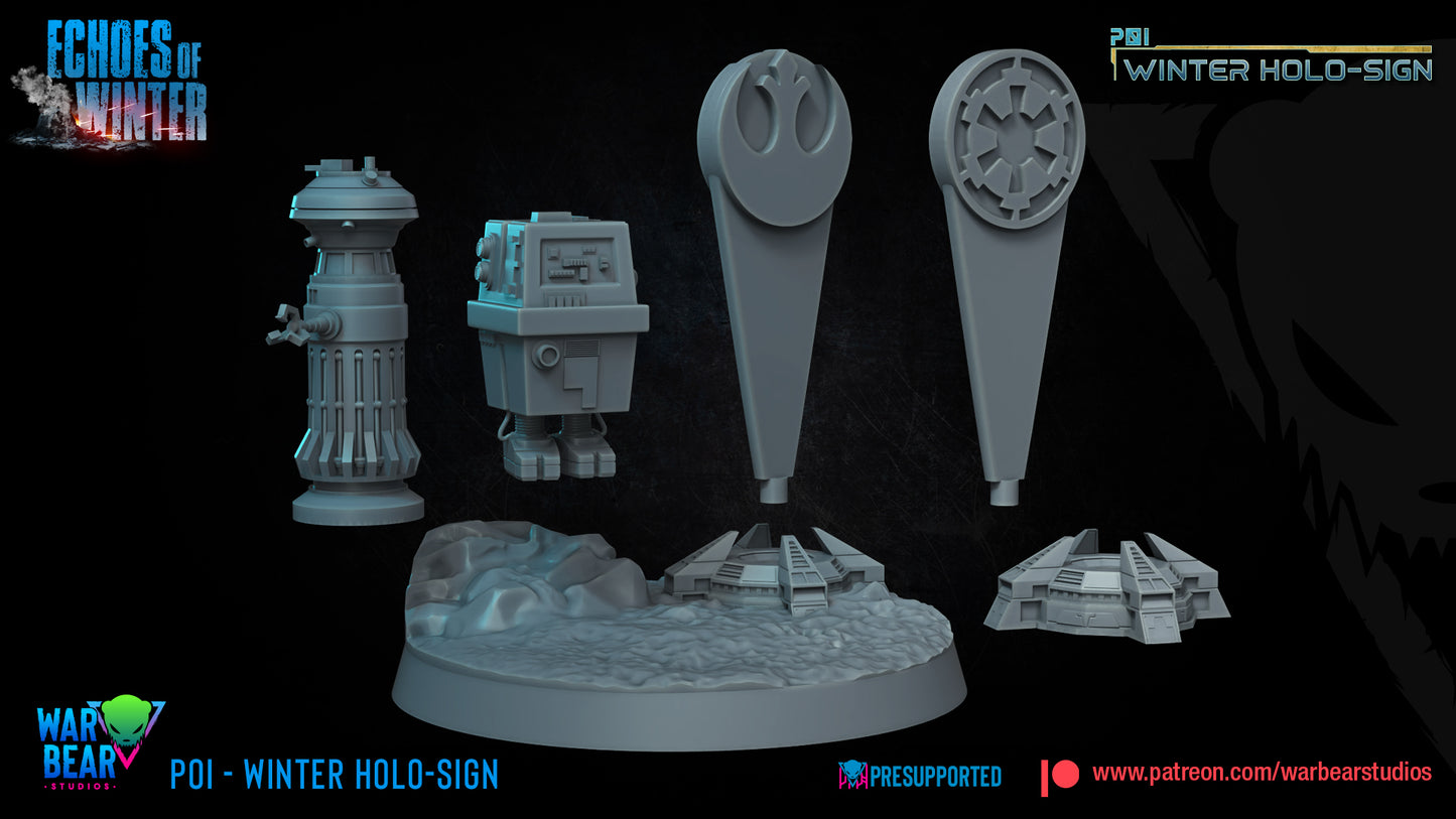 POI Winter Holo Sign - Echoes of Winter (Sculpted by War Bear Studios)
