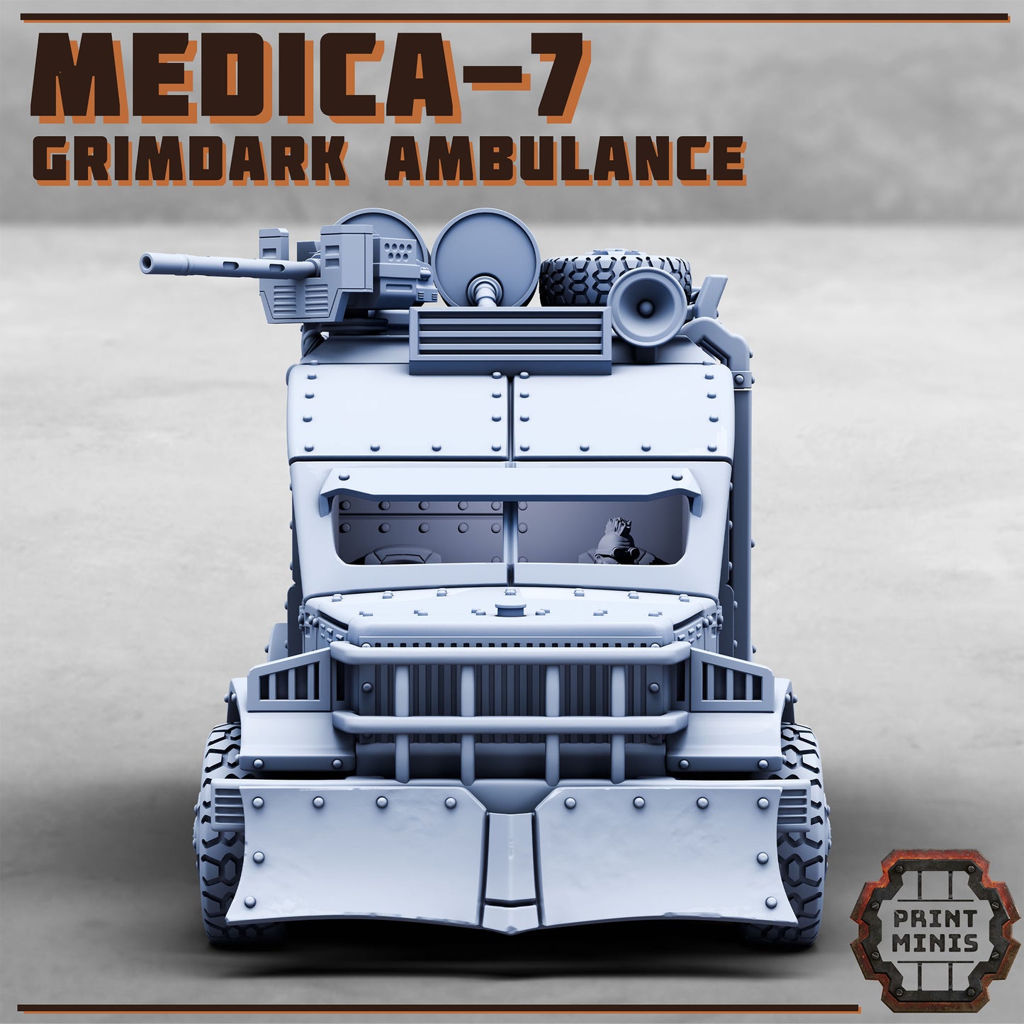 Medica 7 Grimdark Ambulance (Sculpted by PrintMinis)