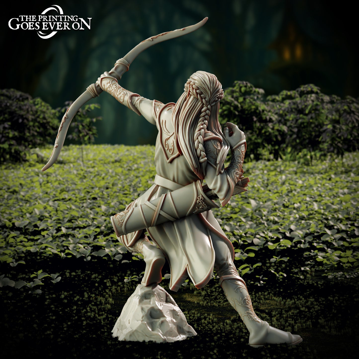 Elderwood Prince Laigalad on Foot and Mounted (Sculpted by Printing Goes Ever On)