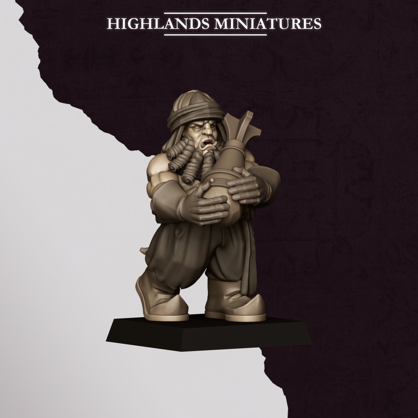 Sons of Marduk Mortar miniature (Sculpted by Highland Miniatures)