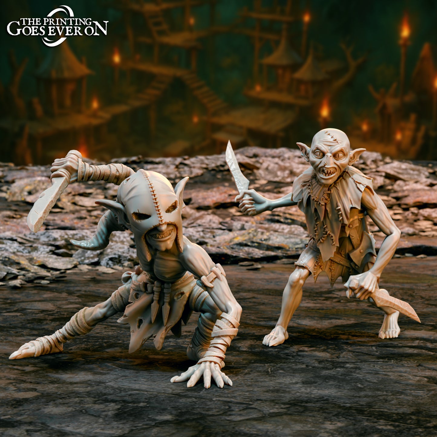 Goblin Den Scouts - set of 2 (sculpted by Printing Goes Ever On)