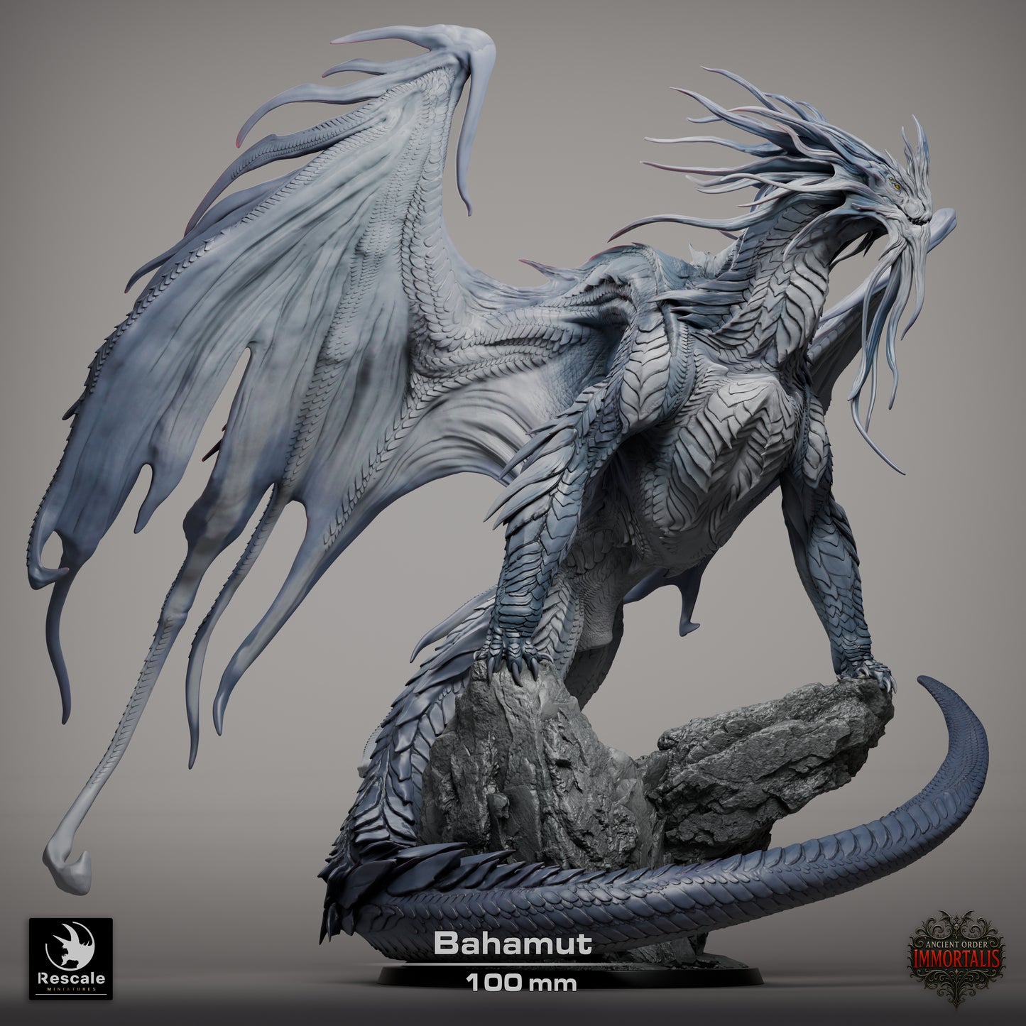 Dragon Bahamut (Sculpted by Rescale Miniatures) - 3D Printed Miniature