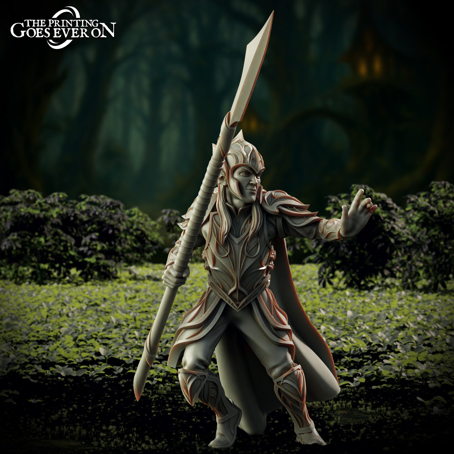 Elderwood Elf Spearmen - set of 3 (Sculpted by Printing Goes Ever On)