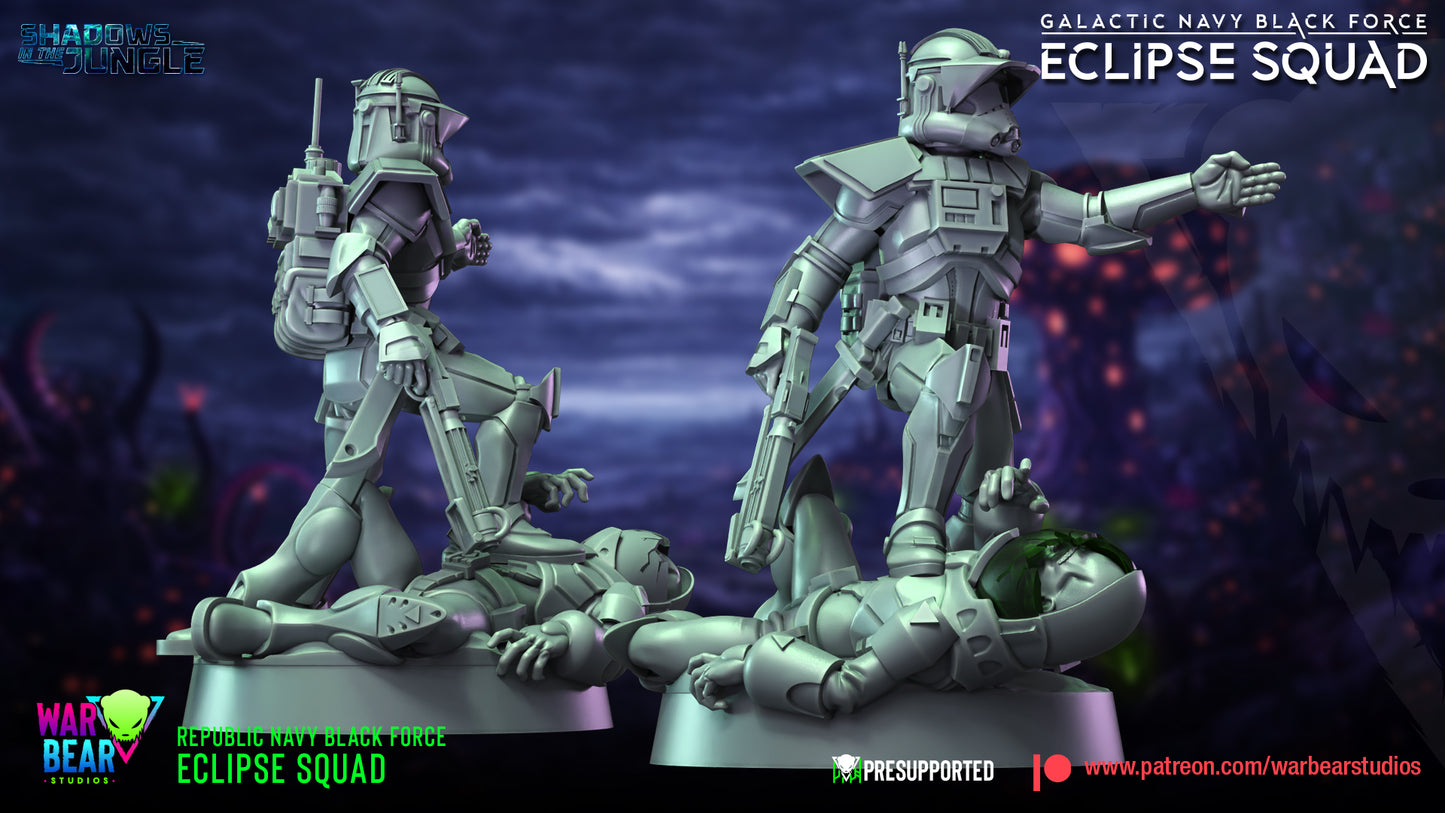 Galactic Navy Black Force Eclipse Squad (Sculpted by War Bear Studios)