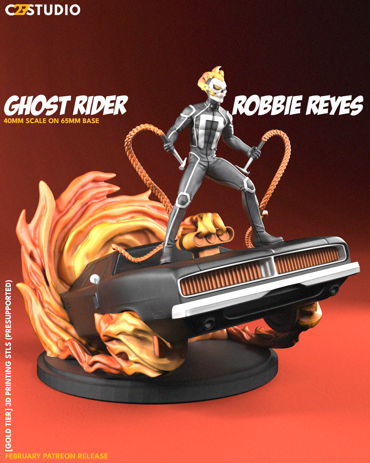 Ghost Rider (Robbie Reyes) painted render