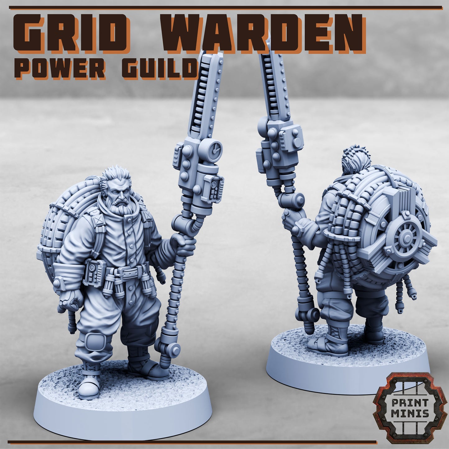Grid Warden Power Guild (Sculpted by PrintMinis)