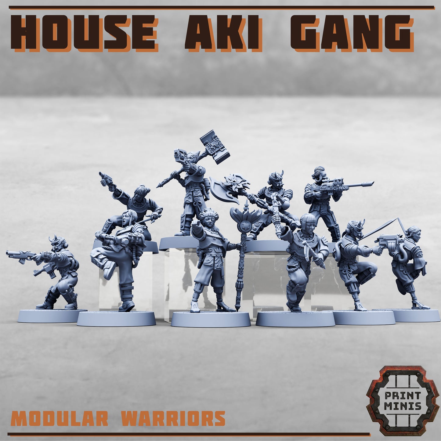 House Aki Gang - set of 10 (Sculpted by PrintMinis)