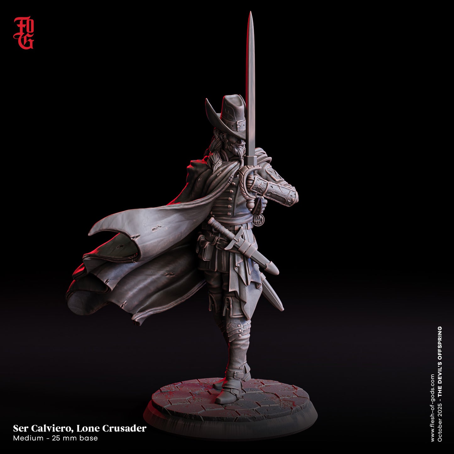 Ser Calviero, Lone Crusader (Sculpted by Flesh of Gods)