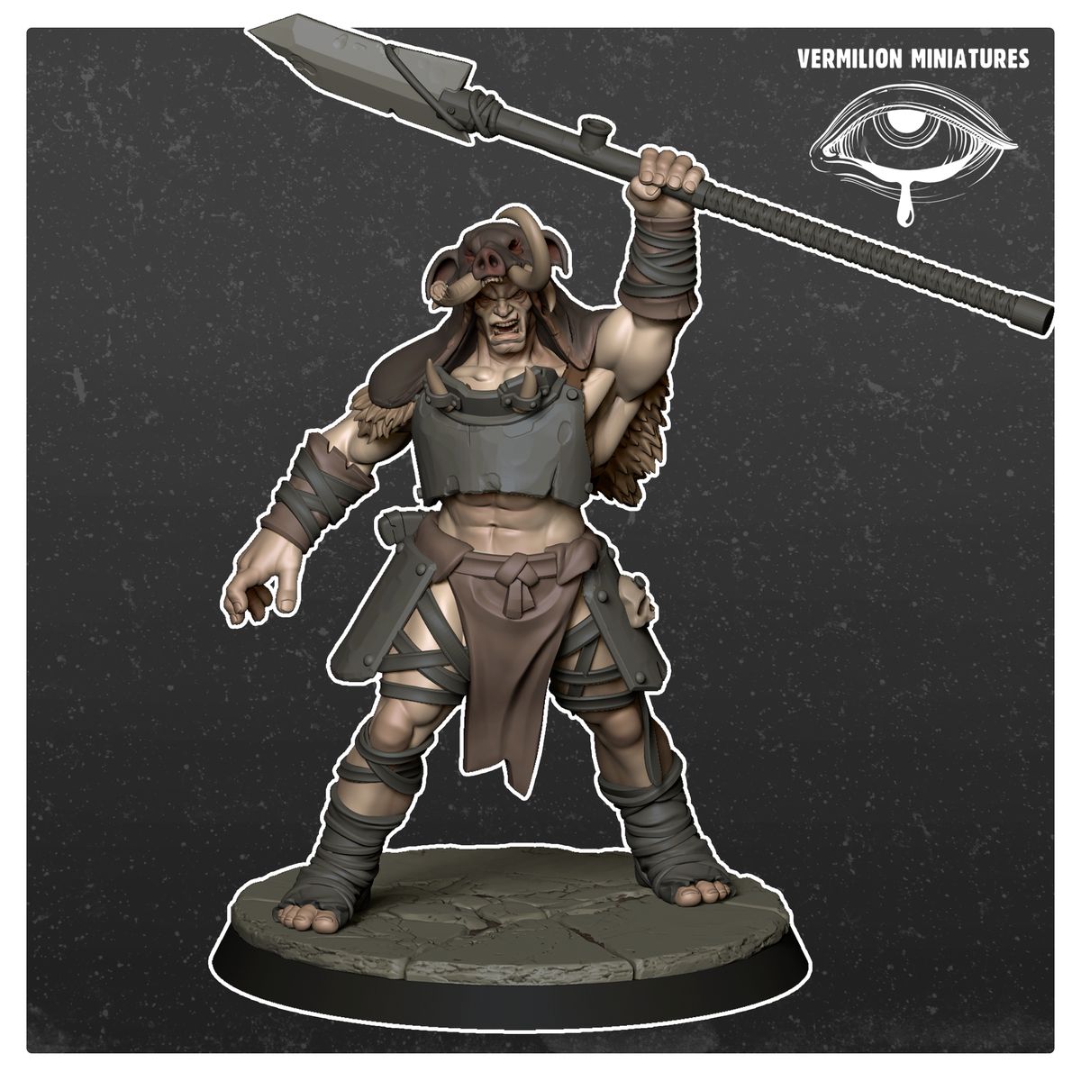 The Pack Leader 32mm resin miniature by Vermilion Miniatures