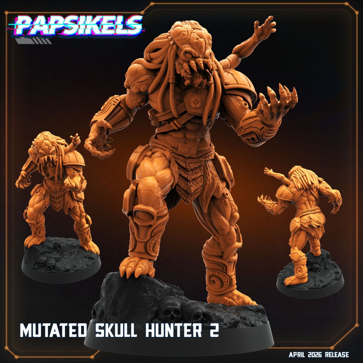 Mutated Skull Hunter - Predator Fan Art (Sculpted by Papsikels)