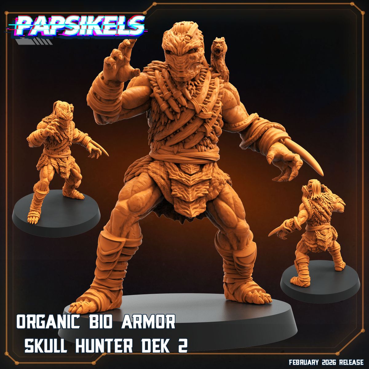 Organic Bio Armor Skull Hunter Dek - Predator Fan Art (Sculpted by Papsikels)