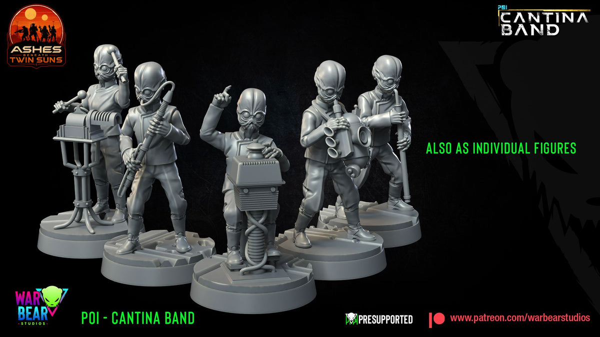 Cantina Band miniatures group view