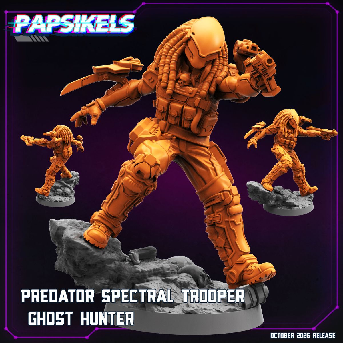Predator Spectral Trooper Ghost Hunter 32mm resin miniature by Papsikels