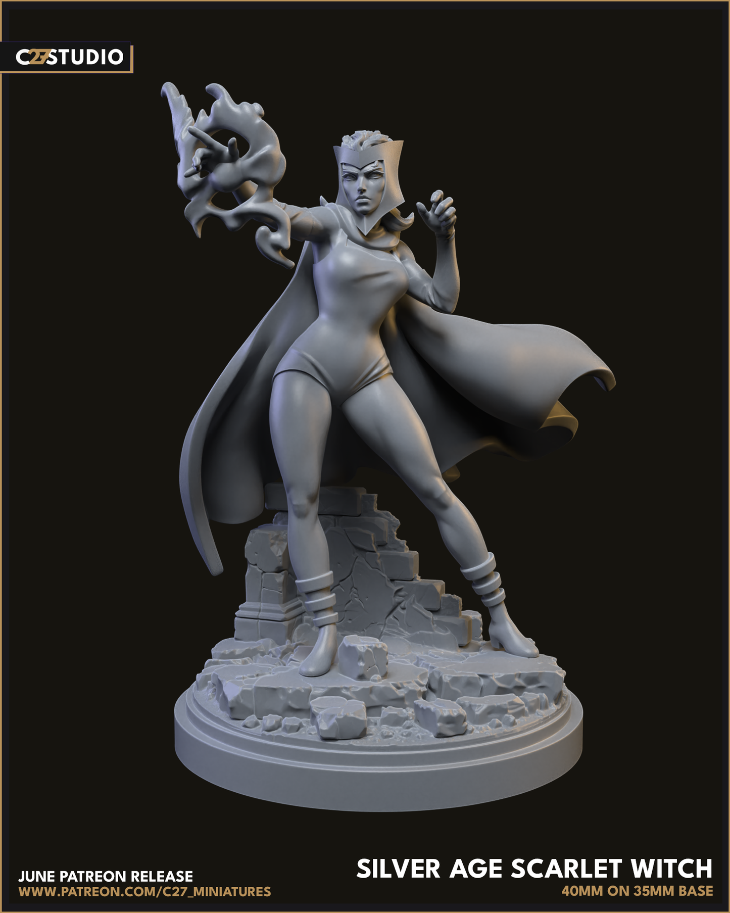 Silver Age Scarlet Witch (Sculpted by C27 Studios)