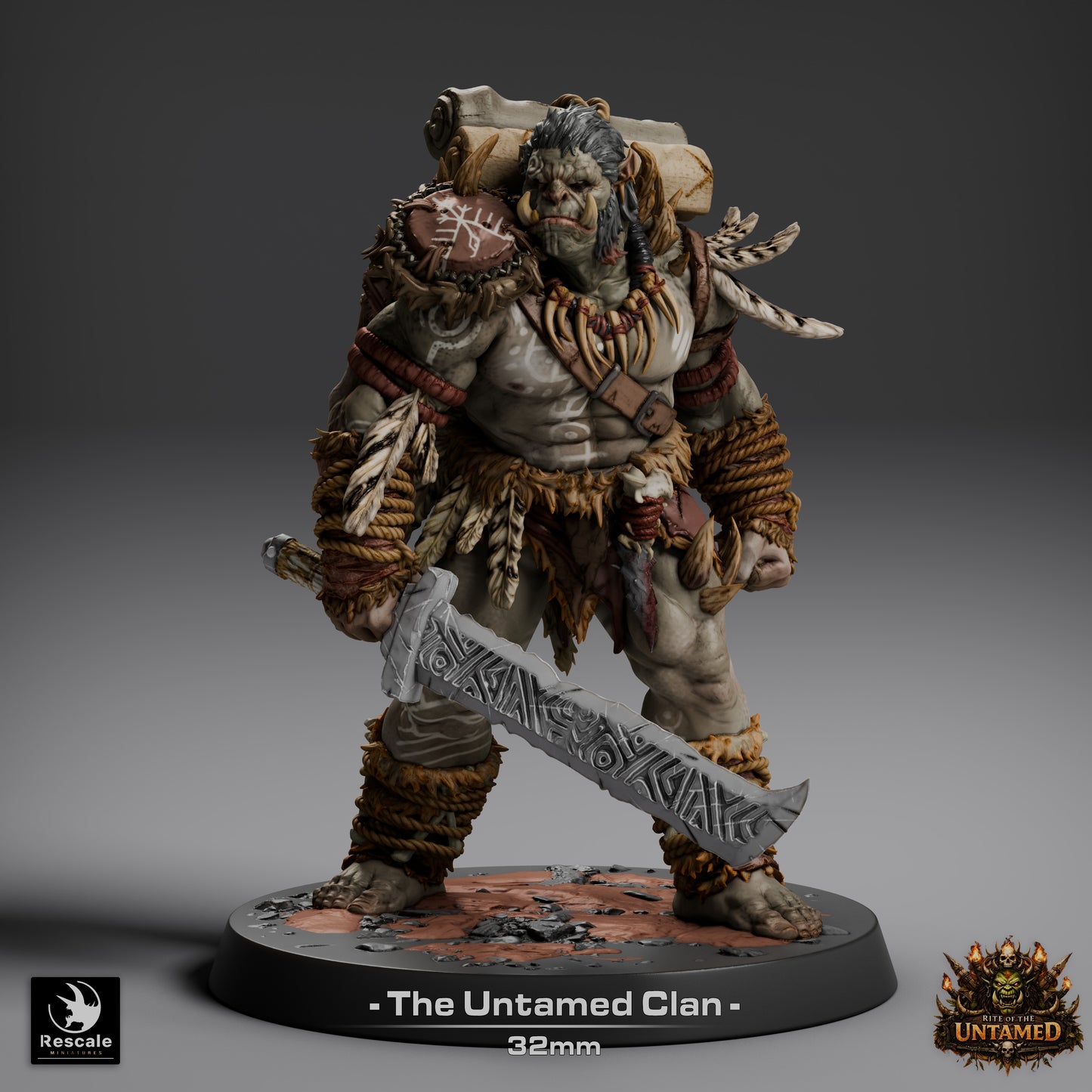Orcs of the Untamed Clan - set of 16 - 3D Printed Miniatures (Sculpted by Rescale Miniatures)