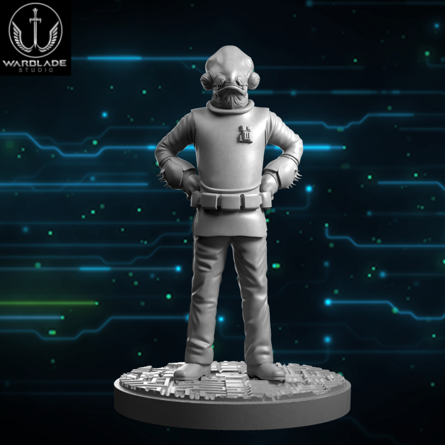 Aquatic Fleet Admiral Commander (Sculpted by Warblade Studios)
