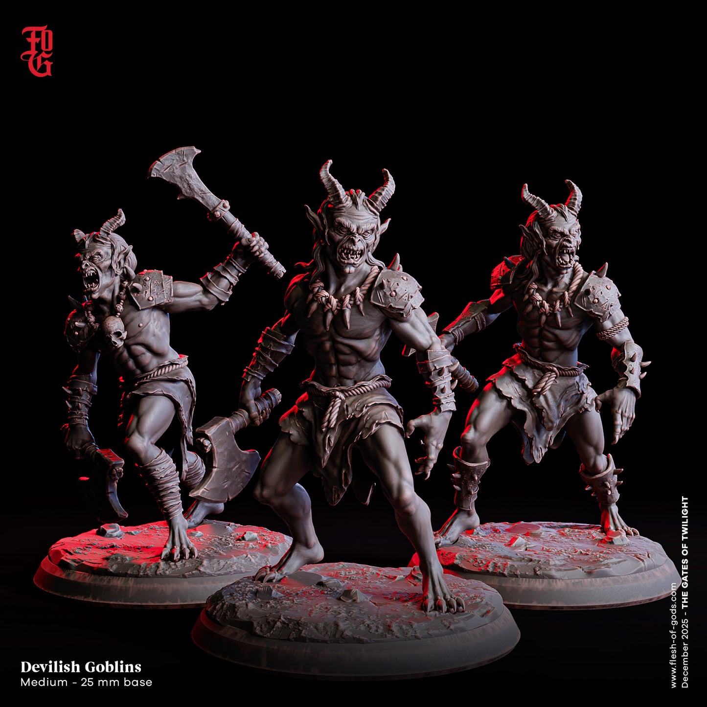 Devilish Goblins - set of 3 - The Gates of Twilight (Sculpted by Flesh of Gods)