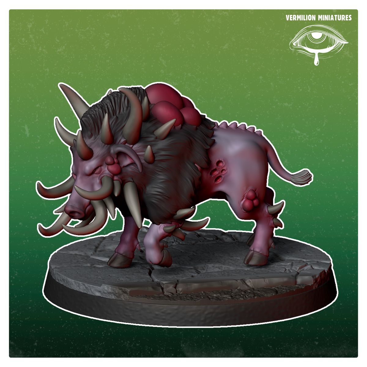 Infested Boar 1 - Infested (Sculpted by Vermilion Miniatures)