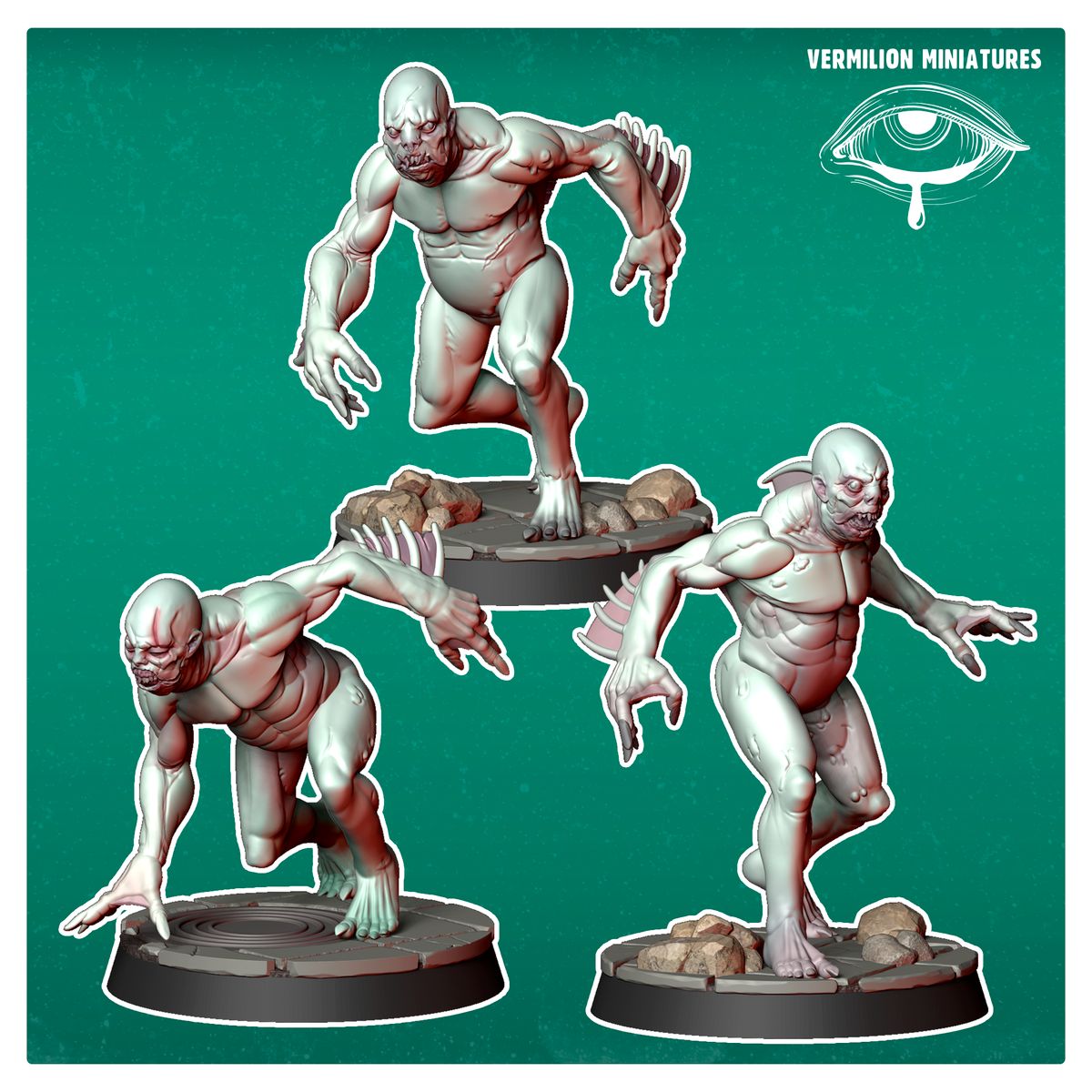 Fishmen - set of 3 - Northern Port (Sculpted by Vermilion Miniatures)