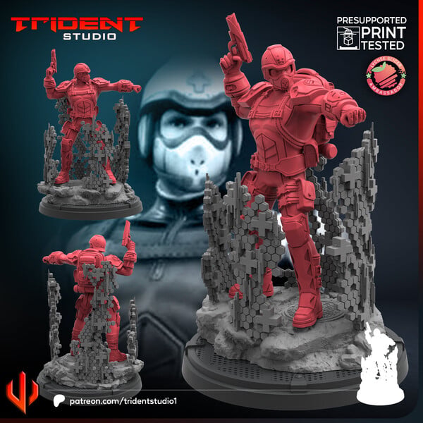 SHIELD Medic Male (Fan art sculpted by Trident Studio) (Crisis Protocol Proxy/Alternative)