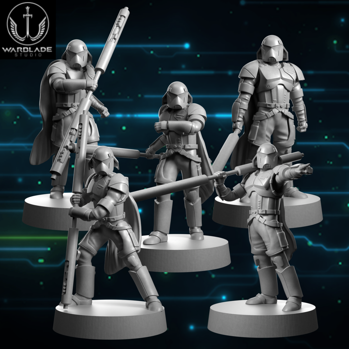 Imperial Guardshadow - set of 5 - Fan Art (Sculpted by Warblade Studios)