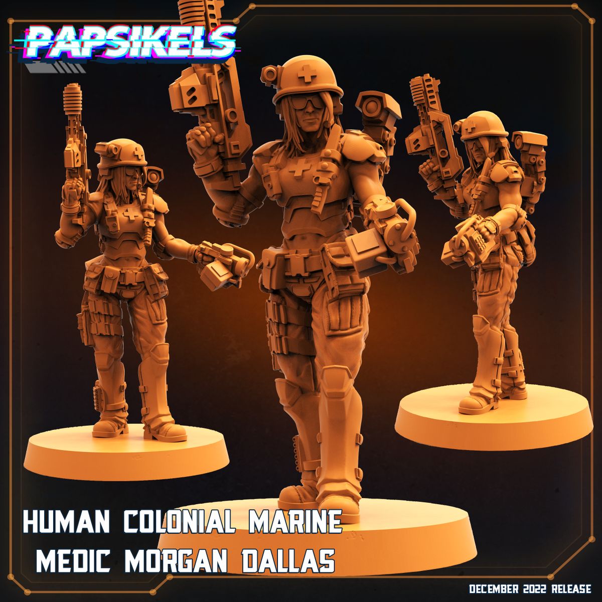 Human Colonial Marine Medic Morgan Dallas (Sculpted by Papsikels)