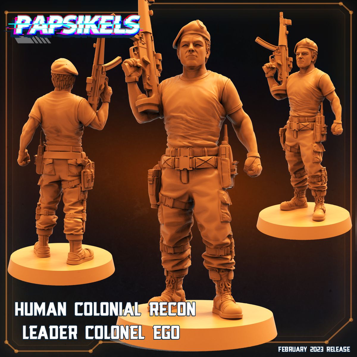 Human Colonial Recon Leader Colonel Ego (Sculpted by Papsikels)