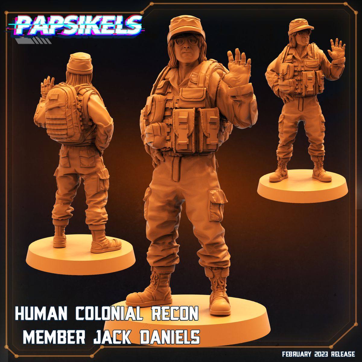 Human Colonial Recon Member Jack Daniels (Sculpted by Papsikels)