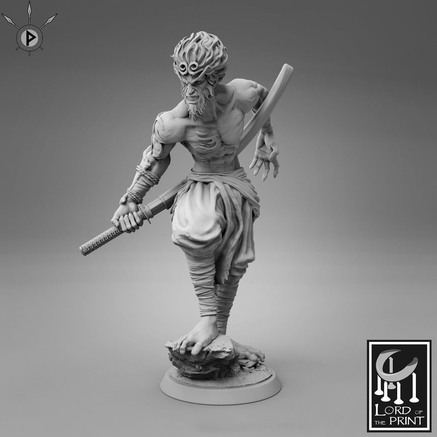 Wukong Climber, Dragon Slayer & Katana by Lord Of The Print (Resin)